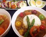 カレー＊盛り付け作り方1写真