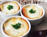 トースターでオニオングラタンスープ＊作り方4写真