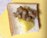 マンゴープリン&バジル納豆のトースト作り方4写真