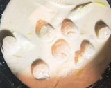 帆立と長ネギの味噌クリームパスタ作り方4写真