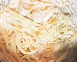 帆立と長ネギの味噌クリームパスタ作り方5写真