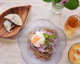 紫玉ねぎの冷やしとろろ蕎麦＊温玉のせ♪作り方4写真