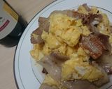 ワインに合う♪豚肉と玉子の塩にんにく炒め作り方10写真