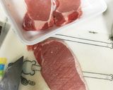 厚切り肉で生姜焼き（ポークジンジャー）作り方1写真