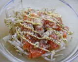 簡単！もやしの鮭クリーム和え作り方1写真