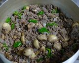 マッシュルームと挽肉のチリトマト煮作り方7写真