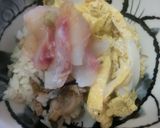 山椒とあさりの蒸し寿司（焼き卵,鯛のせ）作り方12写真