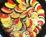 スキレットで！夏野菜と挽肉のチーザ焼き作り方6写真