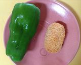 ピーマンの納豆&冷凍コロッケ詰め作り方1写真