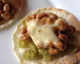 絶妙な味!甘納豆&納豆のピザ風作り方3写真