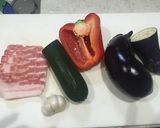 ズッキーニと夏野菜の豚バラ 味噌炒め作り方1写真