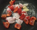ズッキーニと夏野菜の豚バラ 味噌炒め作り方4写真