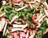 めんつゆで簡単！ゴーヤとしめじの卵炒め作り方10写真