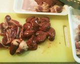 鳥の肝煮(砂ずり入り)作り方1写真