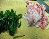 豚バラ肉の味噌チンジャオロース作り方1写真