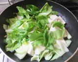 湯通し豆腐とチンゲン菜の炒め物作り方5写真