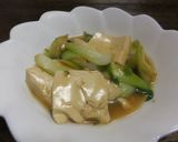湯通し豆腐とチンゲン菜の炒め物作り方8写真