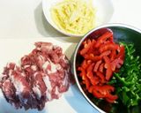 簡単！カラフルな青椒肉絲作り方1写真