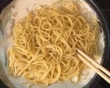 アスパラベーコン◎温泉玉子のカルボナーラ作り方16写真