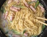 アスパラベーコン◎温泉玉子のカルボナーラ作り方17写真