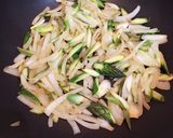 アスパラとベーコンのトマトパスタ作り方4写真