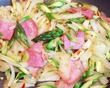 アスパラとベーコンのトマトパスタ作り方5写真