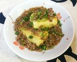 簡単♡醤油麹de挽肉のあんかけ豆腐♪作り方5写真