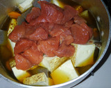 簡単！豚肉と根菜 蒟蒻と焼き豆腐の煮物！作り方9写真