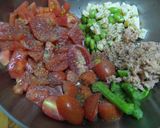 フレッシュトマトとチーズの冷製パスタ作り方4写真