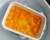 梅酒、牛乳、小豆の三色寒天ゼリー作り方1写真
