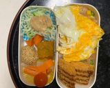 レンジ梅ウスタードリア味オムライス弁当作り方17写真