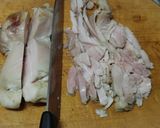 キュウリと蒸し鶏のゴマ酢和え作り方2写真