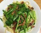 カブの葉とベーコンの超シンプルパスタ作り方13写真
