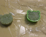デコ弁☆ちぎりむすびでカエルさんの梅雨弁作り方1写真