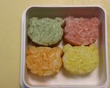 デコ弁☆ちぎりむすびでカエルさんの梅雨弁作り方2写真
