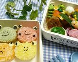 デコ弁☆ちぎりむすびでカエルさんの梅雨弁作り方5写真