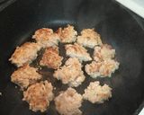 なめ茸で和風鶏肉バーグ☆混ぜて焼くだけ☆作り方4写真