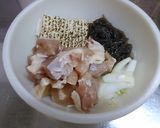 鶏肉と焼豆腐のすき煮作り方1写真