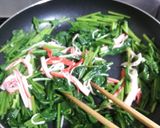 ほうれん草とカニカマの卵とじ作り方2写真