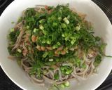 冷やしそば　とろろ昆布と納豆のせ作り方4写真