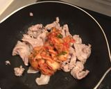 手軽で満足!!ピリ辛豚キムチ丼作り方3写真