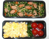 ニラ玉丼弁当♪簡単時短節約料理！炒り卵作り方8写真