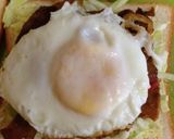 生姜焼きと目玉焼きのサンド作り方6写真