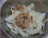 オニオンツナサラダ　チーザトッピング作り方3写真