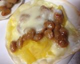 チーズケーキ風！オレンジ&納豆のピザ作り方3写真