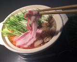 冷房対策で、一人鍋に水菜 de 常夜鍋作り方4写真