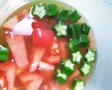 飲干す１皿！トマトオクラのスープスパ作り方5写真