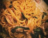 鶏肉とほうれん草のクリームパスタ作り方6写真