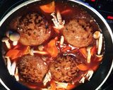 簡単♫煮込みハンバーグonチーズ♡作り方5写真