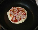 ホットケーキ　ハムチーズ焼き作り方3写真